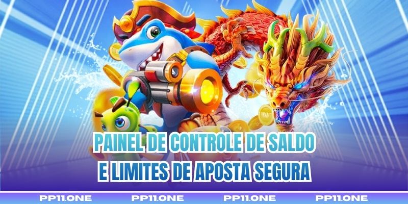 Painel de controle de saldo e limites de aposta segura